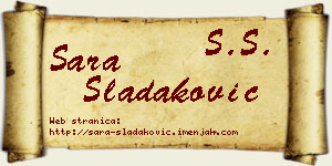 Sara Sladaković vizit kartica